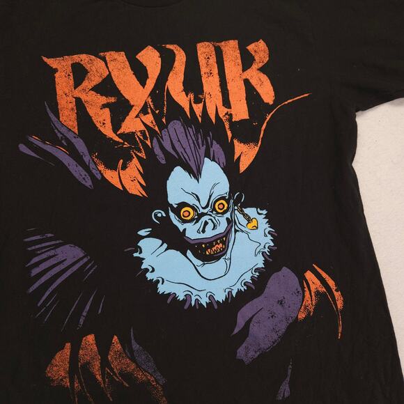 Death Note Anime Short Sleeve Crew Neck Graphic T-Shirt Mens Size M Black - Picture 4 of 9